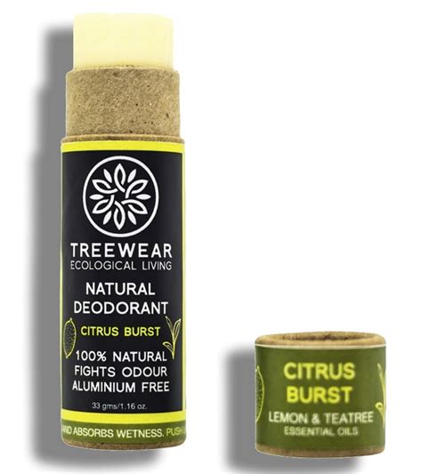 Buy Treewear Natural Deodorant Stick Citrus Burst 33 Gm On Zoobop At