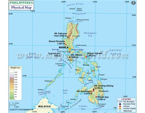 Physical Map Of Philippines Ezilon Maps Gambaran