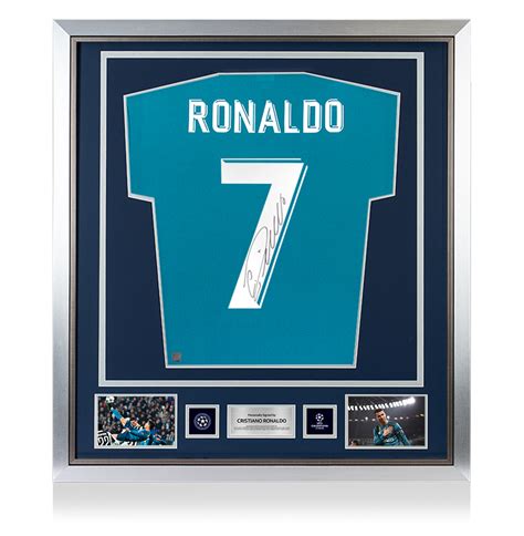 Cristiano Ronaldo Official Uefa Champions League Back Signed And Framed