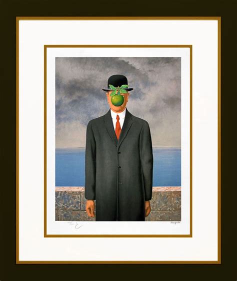 Art 275 X 1975 Poster Surrealism Green Rene Magritte Son Of Man