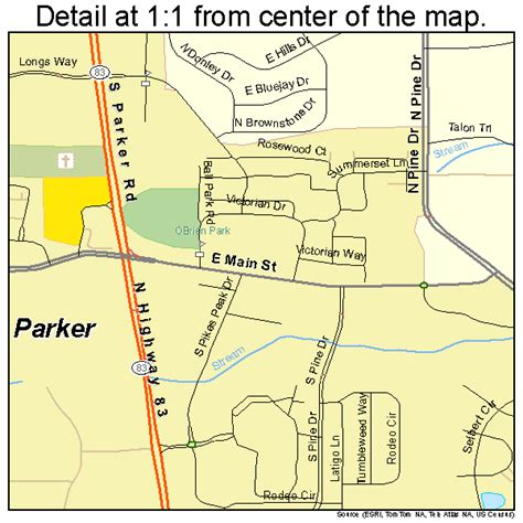 Parker Colorado Street Map 0857630