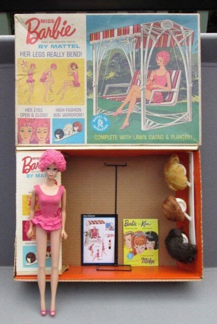 1964 Original Miss Barbie In Box~barbie Furniture~wigs~stand~oss~1st