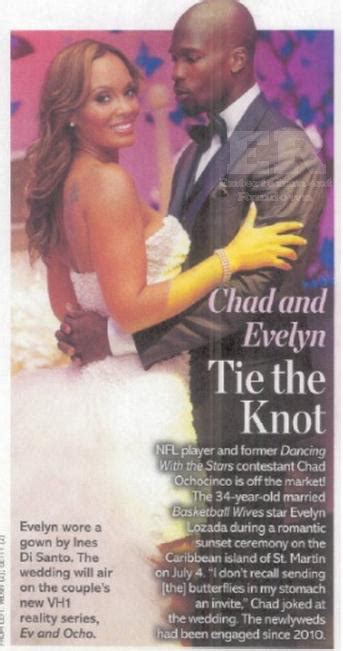 Evelyn Lozada Chad Ochocinco Wedding Magazine Entertainment Rundown