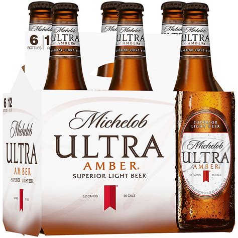Michelob Ultra Amber Beer 12 Oz Bottles Shop Beer And Wine At H E B