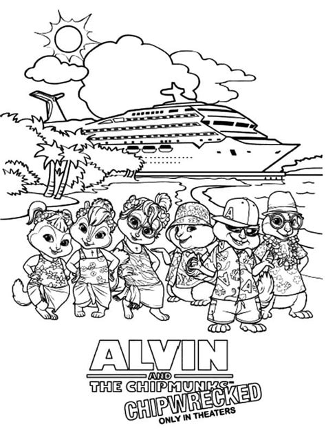 Chipettes Chipwrecked Coloring Pages