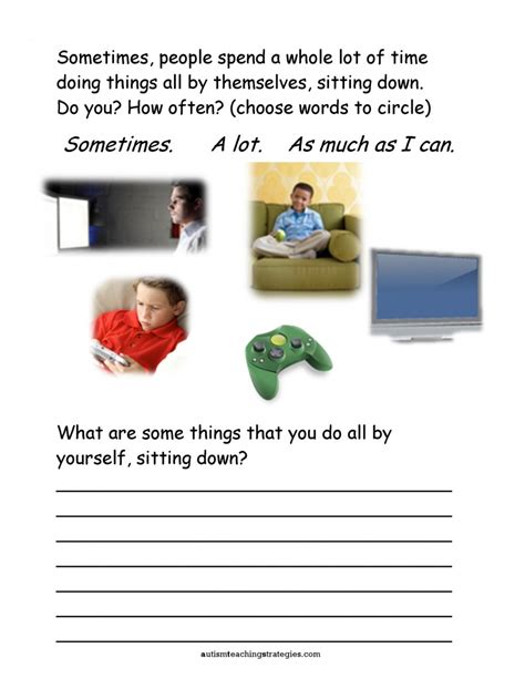 Seven Social Skills Worksheets For Kids With Asd Who Are