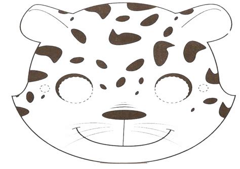 Bär panda ausdruck tier niedlichen anime maske für kinder. aumalbilder masken- 18 | Ausmalbilder Malvorlagen