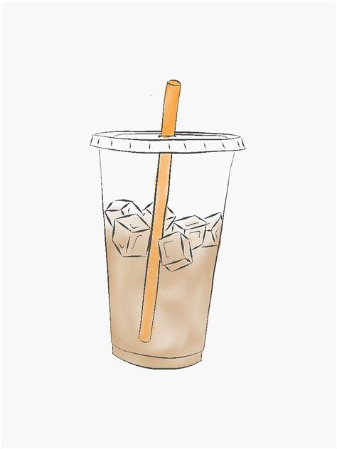 Iced Coffee Sticker By Clarearbuckle Redbubble Coffee Icon Coffee
