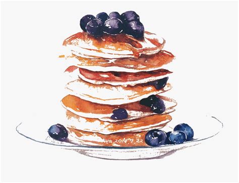 Celebrate Breakfast Time With Our Blueberry Pancakes Cliparts