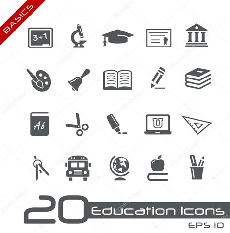 Education Icons Basics Stock Vector Image By ©palsur 12218516