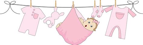 Baby Girl Clothesline Clipart Clip Art Library