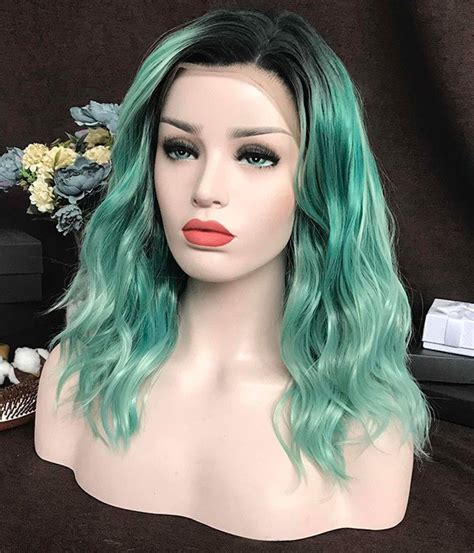 Minty Mist Sea Green Synthetic Lace Front Wig Heat Friendly