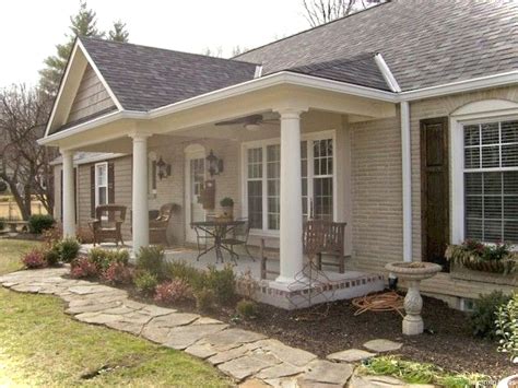 60 Amazing House Exterior Ideas Ranch Style 32 House Front Porch