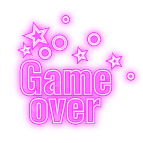 Game Over Neon Transparent Effect Game Game Over Transparent Game