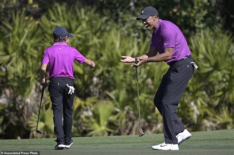 Tiger Woods Year Old Son Charlie Makes Tv Debut At Pnc Championship