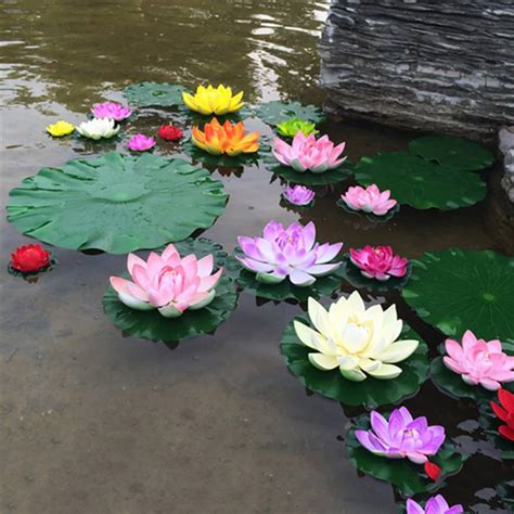 Lotus Flower Aquarium Decor For Fish Tank And Pond 7 Colors Flight On
