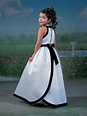 Halter black and white flower girl dress, junior dress.