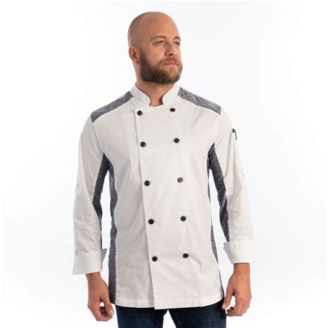 unisex slim long sleeve quick cool stretch chef coat cw5632 chefwear