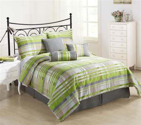 Discover bedding comforter sets on amazon.com at a great price. Bright Green Bedding | Retro 7pc Comforter Set Green, Grey ...