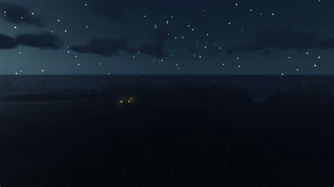 Minecraft Screen Shot Pc Gaming Night Dark Sky Stars Video Games