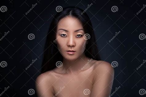 Beautiful Brunette Asian Woman Portrait Stock Image Image Of Cute Model 137386261