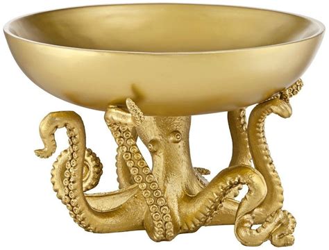 Octopus Bowl Decorative Nautical Ocean Decor Coastal Sea Life Accent
