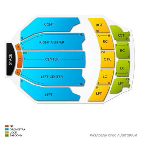 Pasadena Civic Auditorium Seating Chart