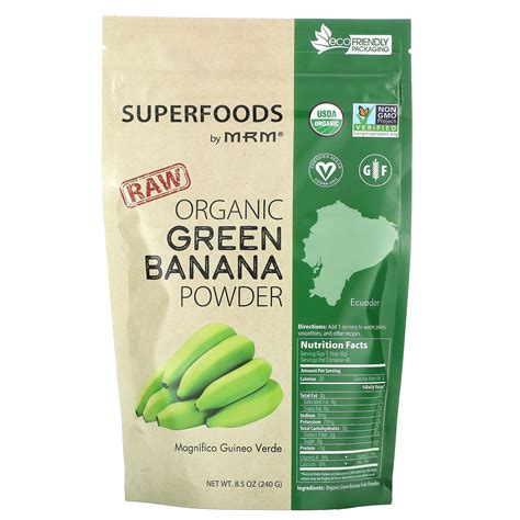 Mrm Raw Organic Green Banana Powder 85 Oz 240 G Iherb