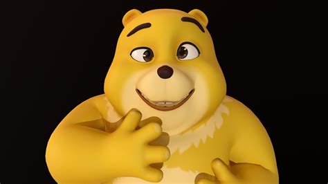 Yellow Bear Cartoon Character Name Bear Yellow 3d Character Cartoons