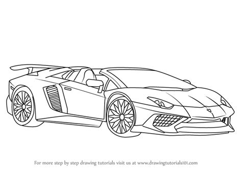 Learn How To Draw Lamborghini Aventador Lp750 4 Sv Roadster Sports