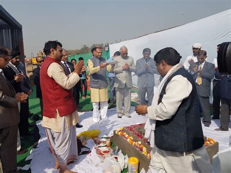 Minister Of State Jayant Sinhaji At Stone Laying Ceremony At Safdarjung