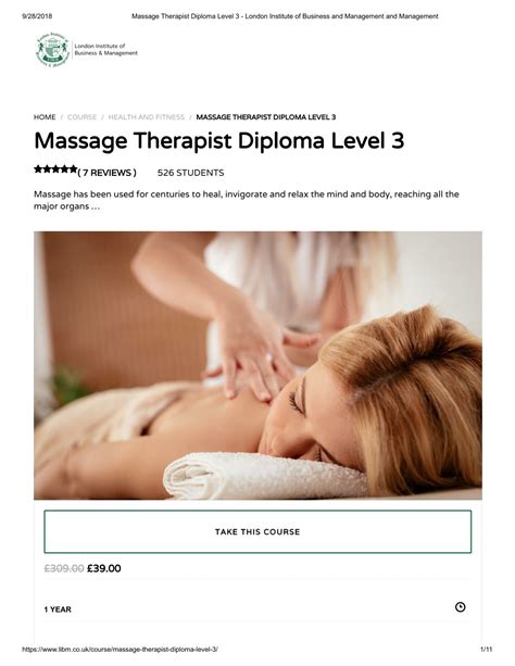 Ppt Massage Therapist Diploma Level 3 Libm Powerpoint Presentation Id8026505