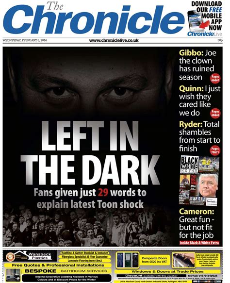 The Chronicles Newcastle United Front Pages Chronicle Live