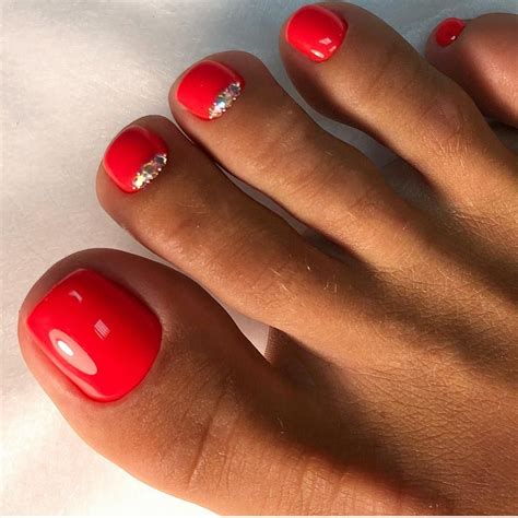 Toe Nails White Red Toenails Cute Toe Nails Black Nails Pedicure