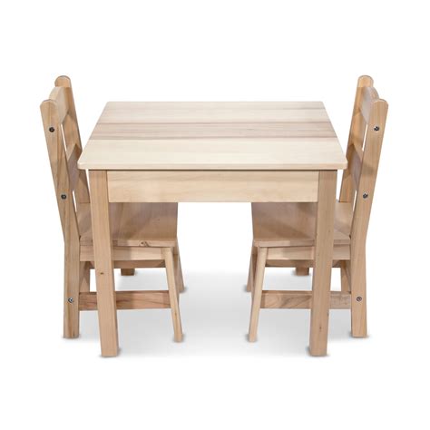 Melissa And Doug Solid Wood Table And Chairs Kids Furniture Sturdy Wooden