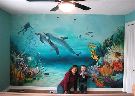 Underwater Mural 8x12 The Artwork Of Terry Stevens And Letitia Smith