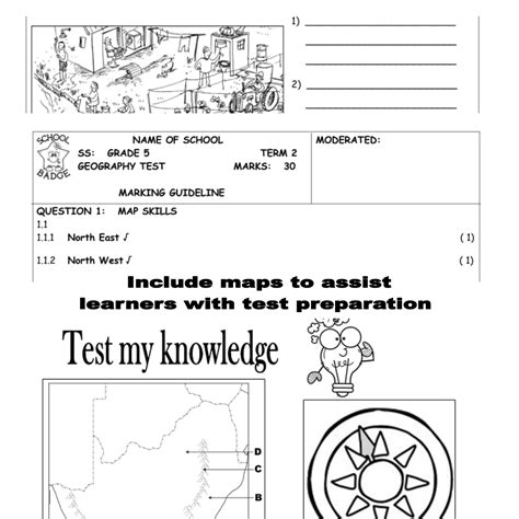 Social Science Grade 5 Geography Test Term 2 2021 Teacha