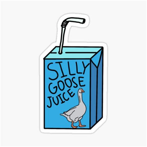 Silly Goose Juice Sticker For Sale By Marnilauren Redbubble