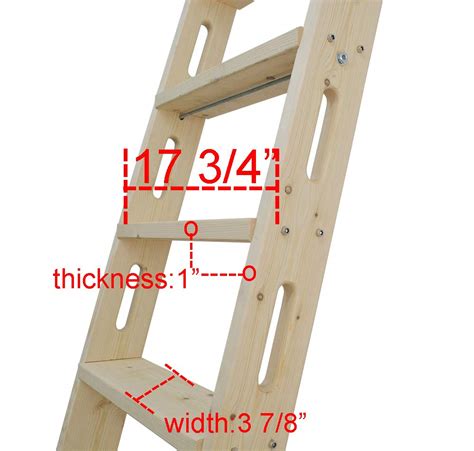 Diyhd 96 Knotty Pine Wood Sliding Library Ladder Rolling Ladder Buy