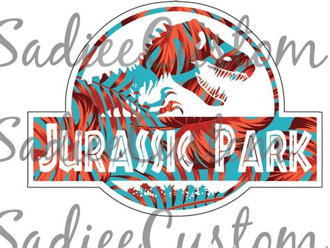 Jurassic Park Floral Shirt Designs Full Color Design Etsy