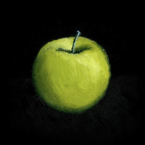 Green Apple Still Life Painting By Michelle Calkins