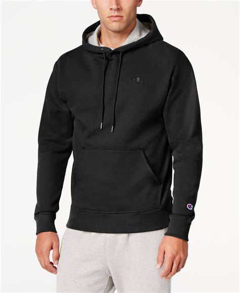 champion men s powerblend fleece hoodie in black for men save 30 lyst