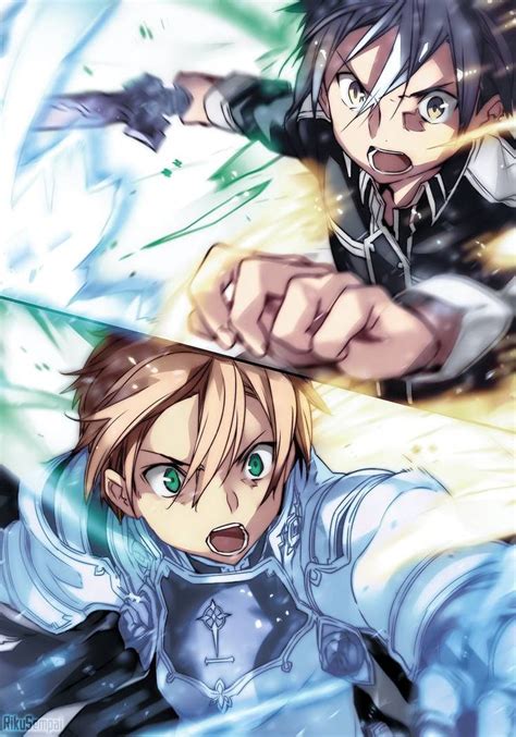 Maybe you would like to learn more about one of these? Kirito vs Eugeo by RikuSempai on DeviantArt | Sword art ...
