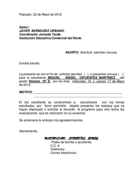 Modelo Carta Excusa Medica Para Colegio Modelo De Informe