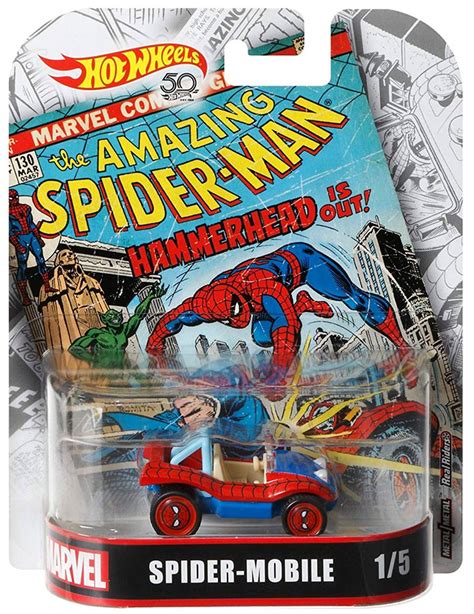 hot wheels marvel the amazing spider man spider mobile diecast car 15 mattel toys toywiz