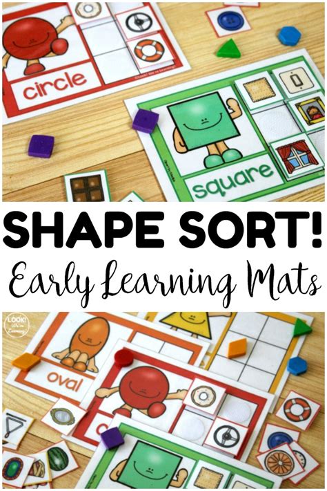 Shape Sort Shape Sorting Activity Mats For Kids Look Were Learning
