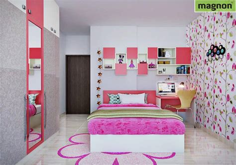 In this room, several fun patterns come together for a stylish mix. Best Interior Designers Bangalore﻿ - Teenage Girls Bedroom ...