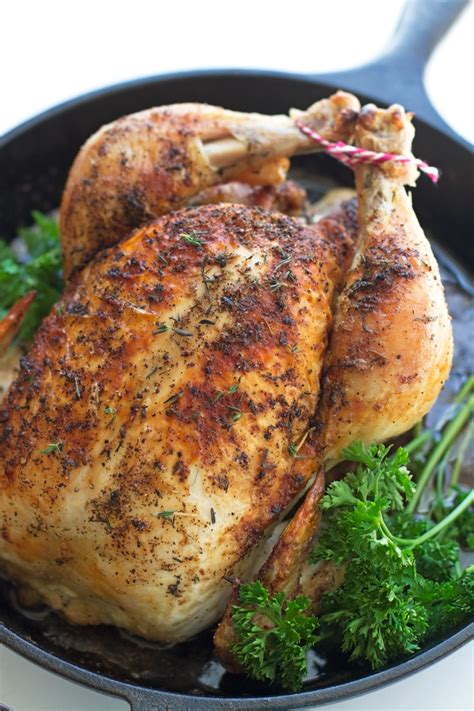 Undercooked chicken is a health hazard, overcooked is like boot leather, so. Perfect One Hour Whole Roasted Chicken Recipe | Little ...