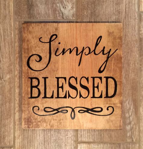 Simply Blessed Wood Sign Simply Blessed Sign Blessed Wood