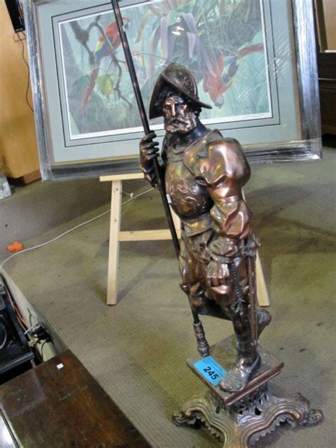 Cast Metal Spanish Conquistador Statue